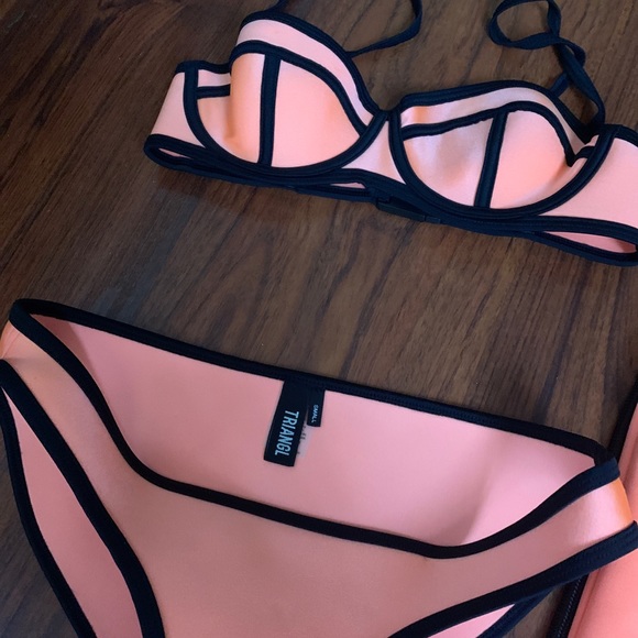 Triangl Bikini Neon Orange Xs S set - Picture 2 of 4